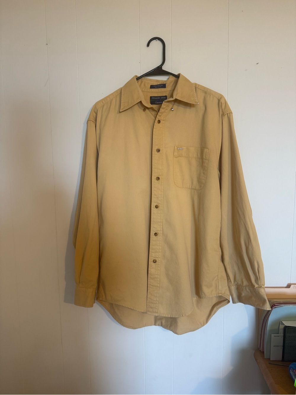 Alexander Julian Tan Long-Sleeve Button-Down Shirt